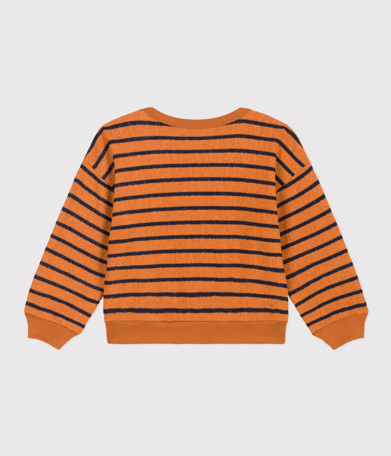 Sweatshirt en bouclette &eacute;ponge enfant fille / gar&ccedil;on ECUREUIL/ SMOKING
