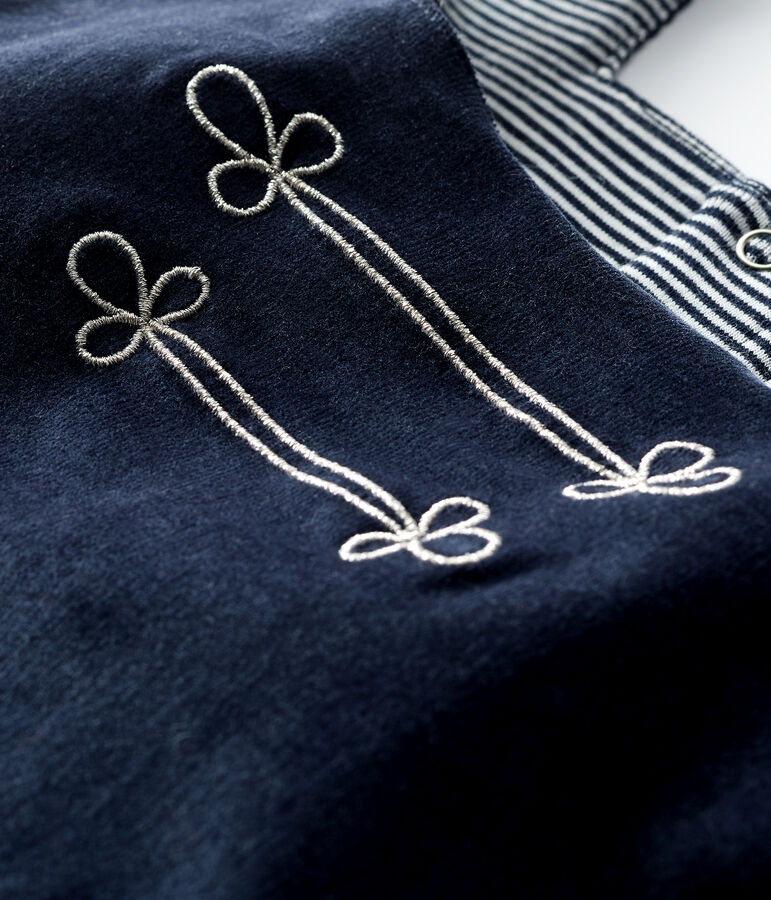 Combinaison longue b&eacute;b&eacute; gar&ccedil;on bleu SMOKING