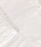 Robe blanche b&eacute;b&eacute; en coton, bloomer et leurs d&eacute;tails ajour&eacute;s blanc