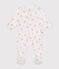 Pyjama imprimé fleurs en coton bébé blanc MARSHMALLOW/blanc MULTICO