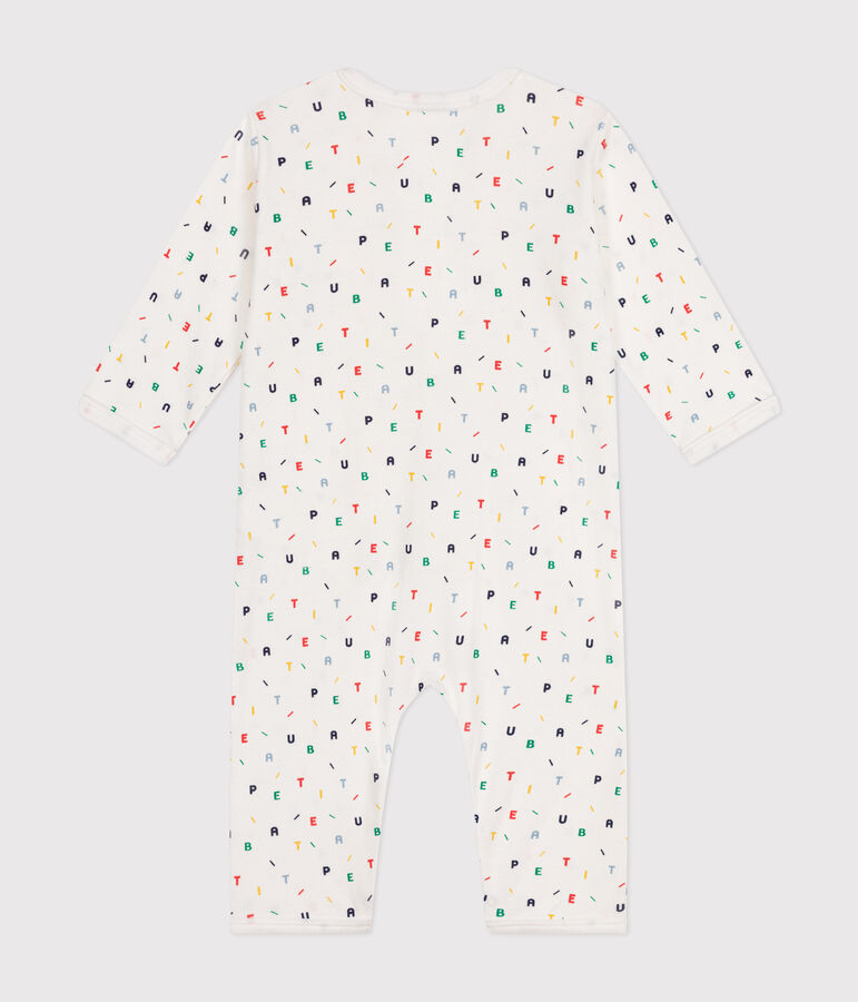 Pyjama sans pieds en coton b&eacute;b&eacute; blanc/multicouleur