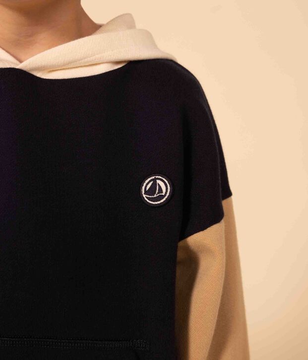 Sweatshirt &agrave; capuche enfant gar&ccedil;on bleu/multicouleur