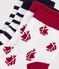 2 paires de chaussettes b&eacute;b&eacute; en coton &agrave; rayures et imprim&eacute; bateaux multicouleur