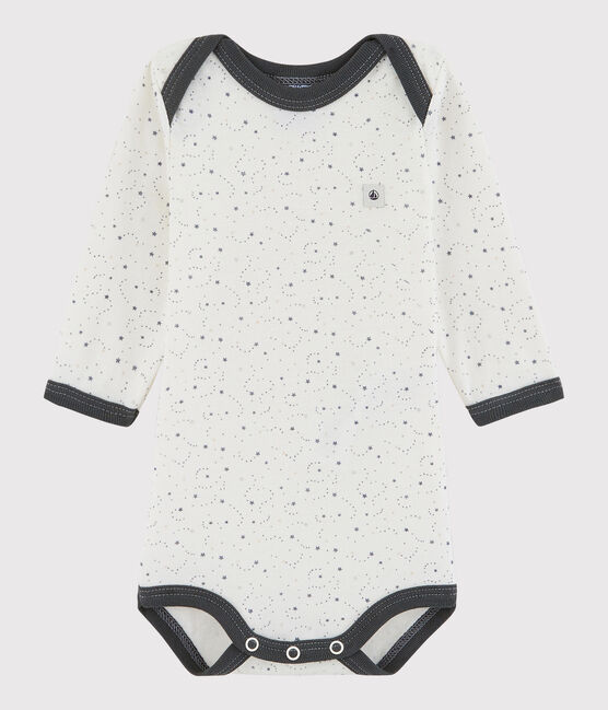 Body manches longues bébé fille-garçon blanc MARSHMALLOW/blanc ORAGE