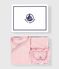 Ensemble cadeau bébé 2 pièces en velours et body imprimé cœurs rose JOLI