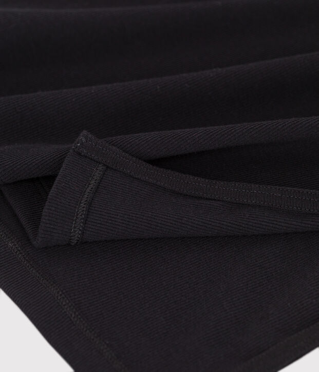 Robe d&eacute;bardeur longue femme en coton noir