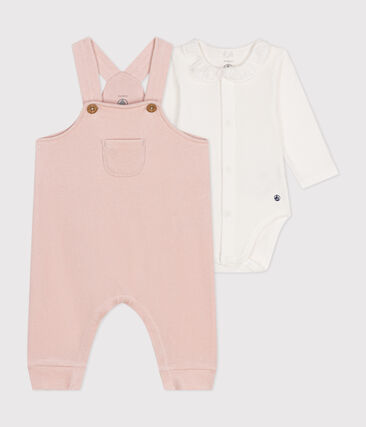 Ensemble salopette en velours bébé