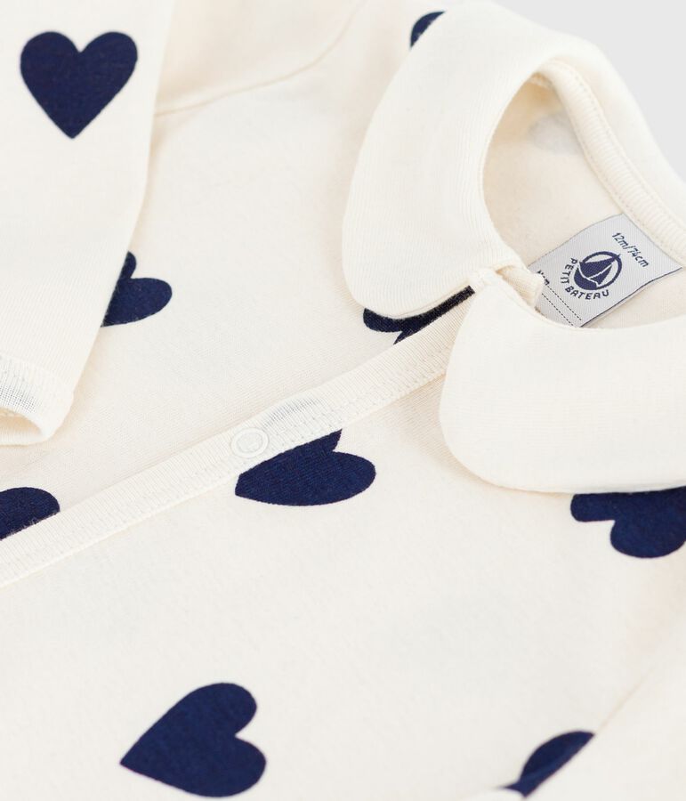 Pyjama b&eacute;b&eacute; en coton sans pieds imprim&eacute; bleu MILK/ SOIR