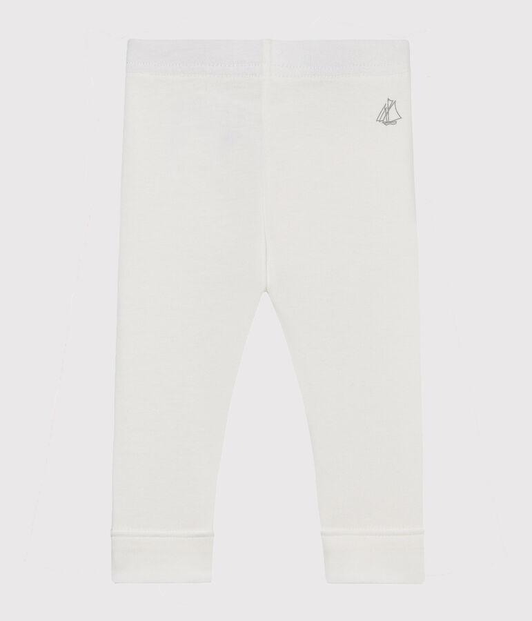 Legging b&eacute;b&eacute; fille uni blanc MARSHMALLOW