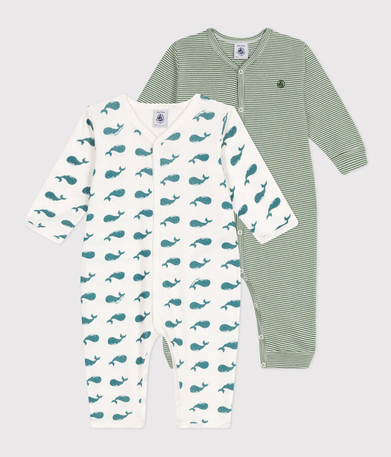 Lot de 2 pyjamas b&eacute;b&eacute; sans pieds en coton imprim&eacute; variante 1