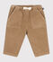 Pantalon bébé en velours uni beige ROCHE CLAIR