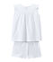 Pyjacourt petite fille en coton fin blanc ECUME