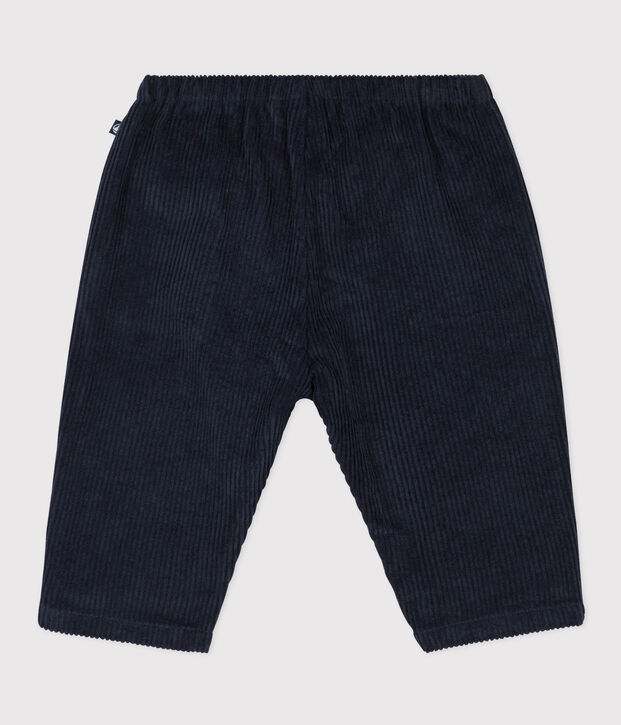 Pantalon en velours grosses c&ocirc;tes b&eacute;b&eacute; bleu marine