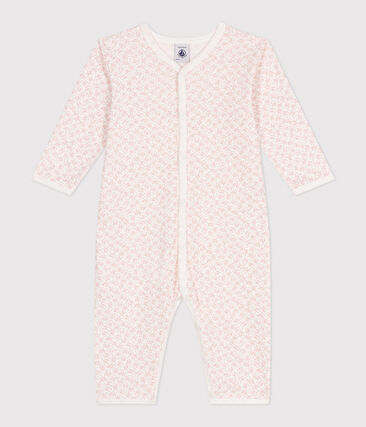 Pyjama bébé en coton sans pieds fleuri