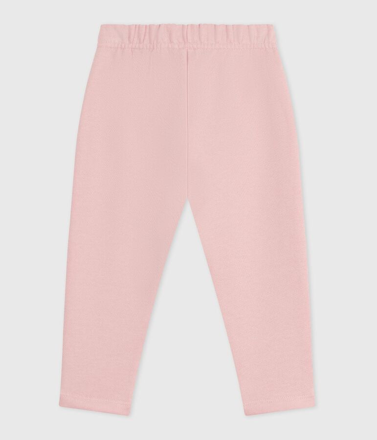 Pantalon b&eacute;b&eacute; en coton uni rose JOLI