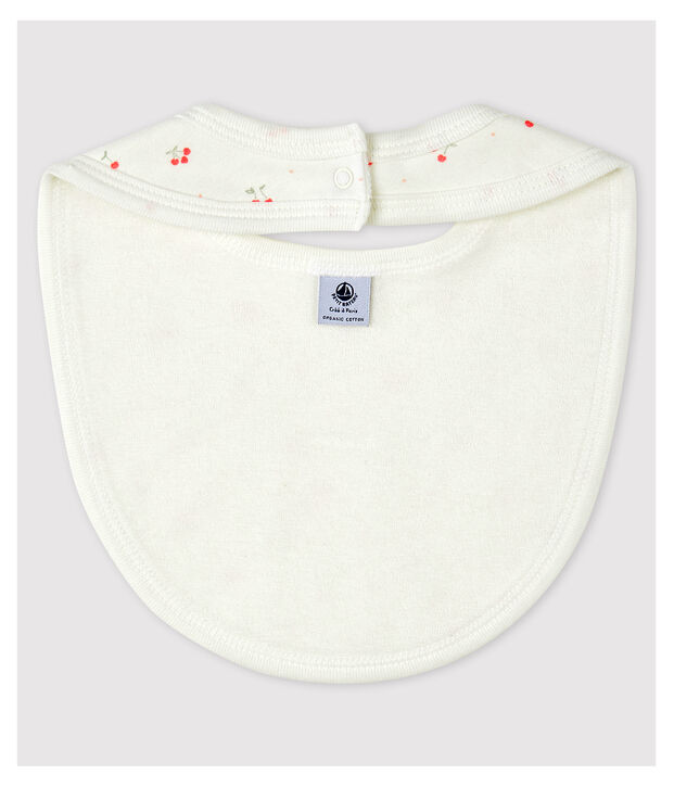 Bavoir b&eacute;b&eacute; en coton biologique blanc/multicouleur
