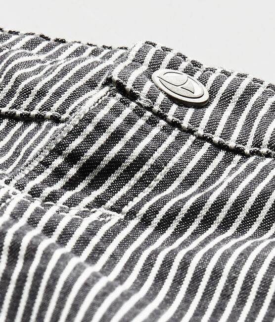 Pantalon bébé garçon rayé bleu SMOKING/blanc MARSHMALLOW