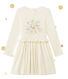 Robe fille bi-matière brillante