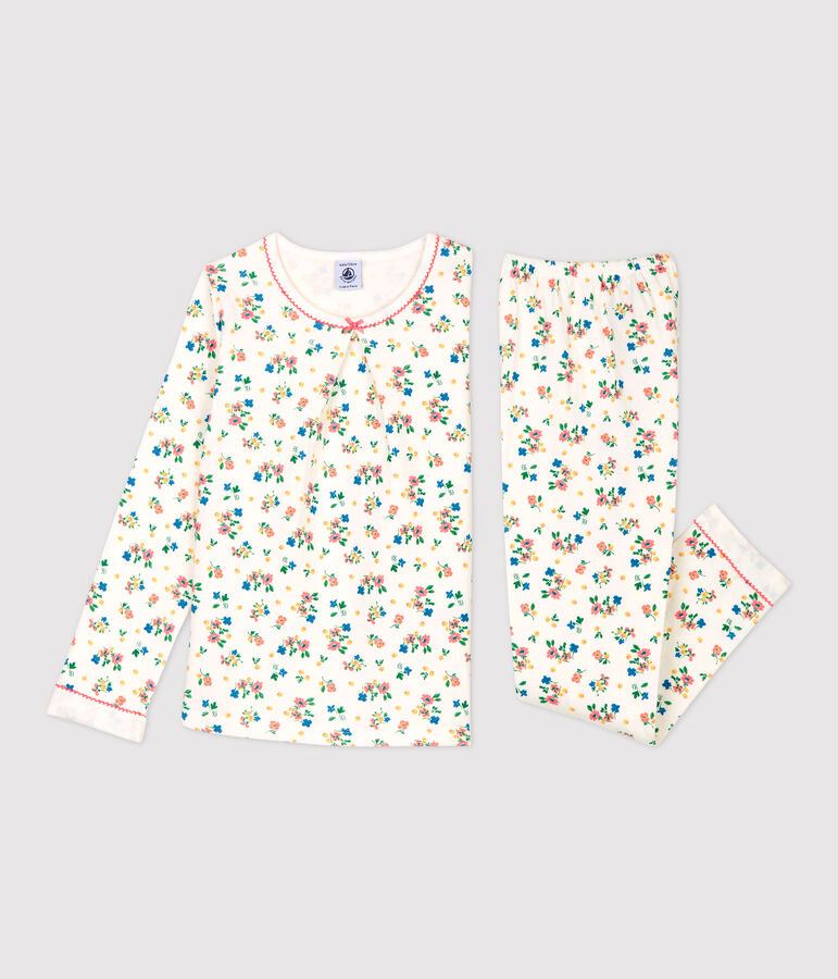 Lot De 2 Pyjamas Fille Petit Bateau Imprimé Fleurs Et Coccinelles - Côte 1x1 Confortable, Taille élastique
