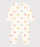 Pyjama bébé sans pieds coeurs multicolores en coton blanc MARSHMALLOW/blanc MULTICO