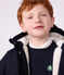 Parka enfant mi-longue unie bleu marine