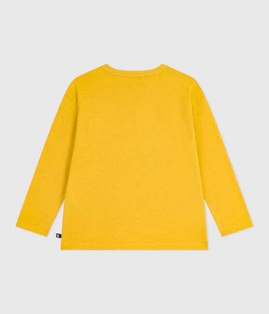 Tee-shirt enfant manches longues en coton imprimé jaune NAPLES