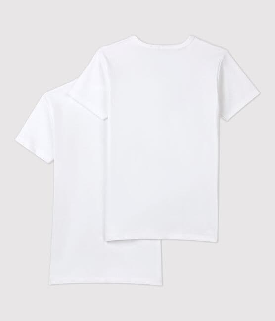 Lot de 2 tee-shirts manches courtes blancs garçon variante 1