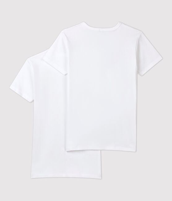 Lot de 2 tee-shirts manches courtes blancs garçon variante 1