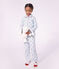 Pyjama boutonn&eacute; enfant en coton &agrave; c&oelig;urs blanc/multicouleur