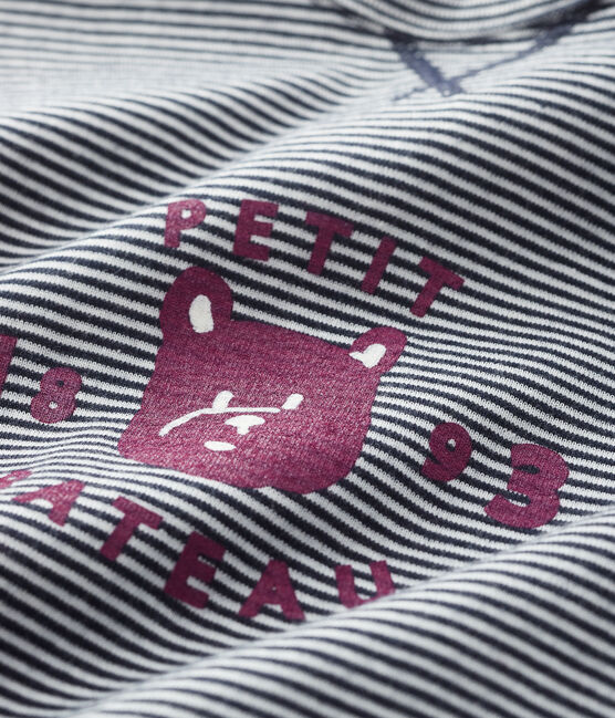 Tee-shirt bébé garçon bleu SMOKING/blanc MARSHMALLOW