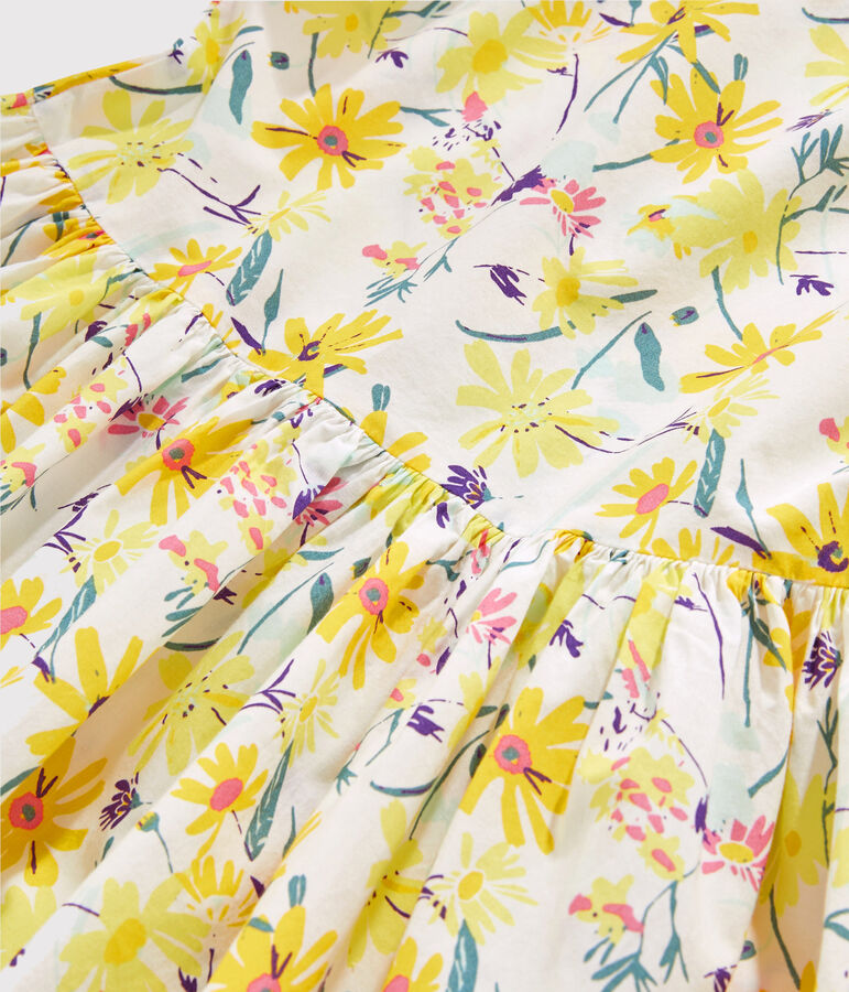 Robe enfant fille blanc/multicouleur