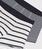 Lot de 2 boxers ray&eacute;s petit gar&ccedil;on multicouleur