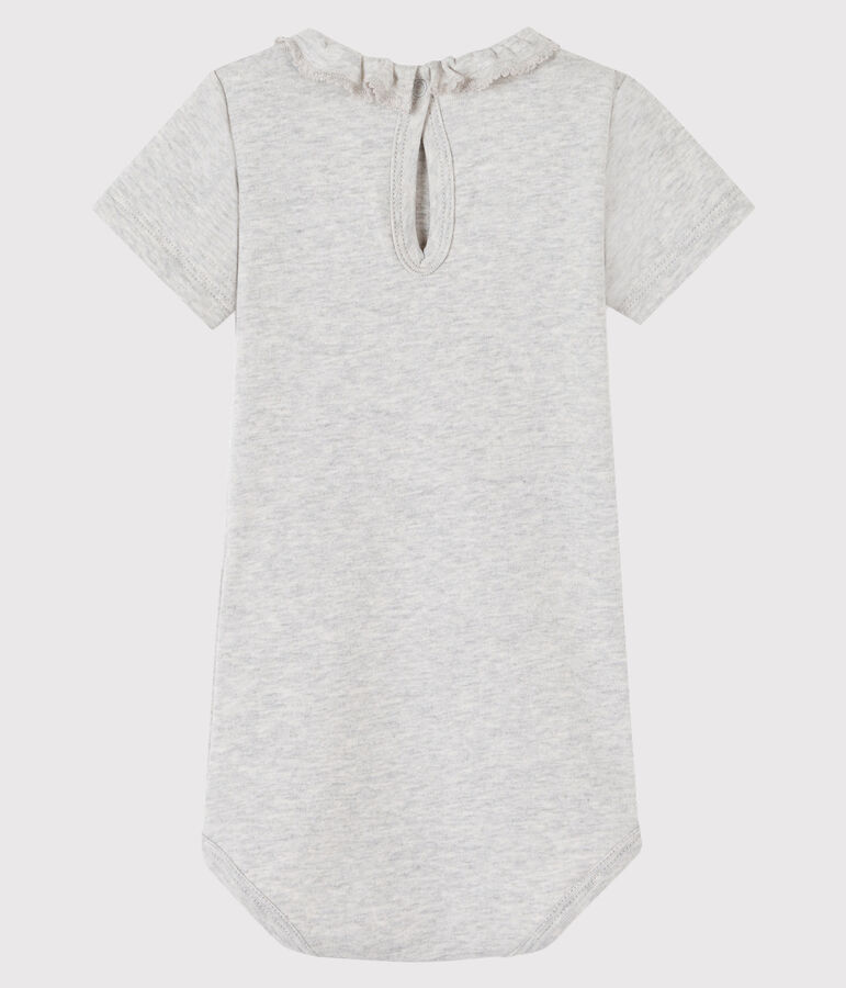 Body b&eacute;b&eacute; fille &agrave; collerette gris