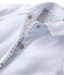 Veste bébé mixte ouatinée réversible à milleraies bleu FRAICHEUR/blanc ECUME