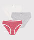 Lot de 3 culottes femme en coton