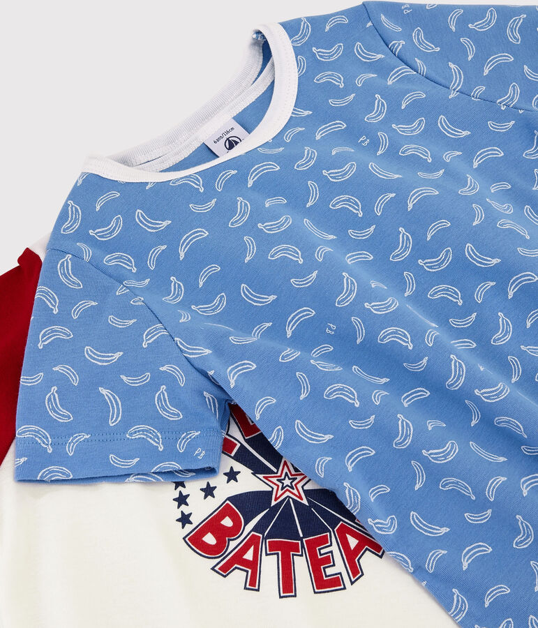 Lot de 2 pyjamas petit gar&ccedil;on en coton multicouleur