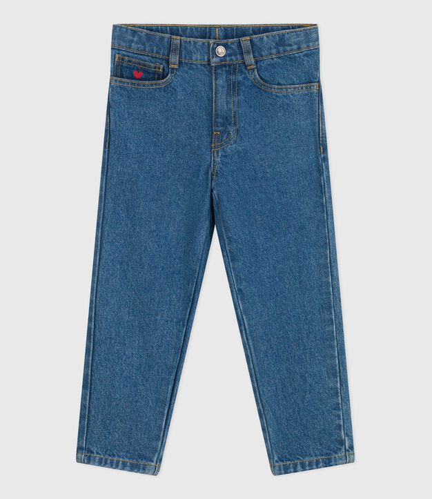 Pantalon enfant en denim bleu