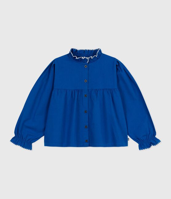 Blouse enfant en twill de coton manches longues unie OLYMPIC