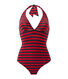 Maillot de bain femme 1 pièce rayure marinière