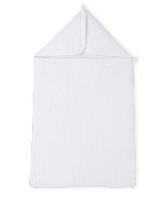 Nid d'ange bébé en tubique matelassé blanc ECUME CN