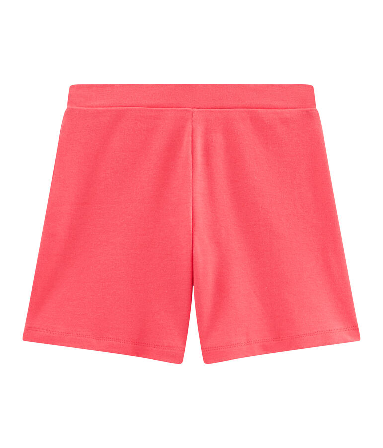 Bermuda maille enfant fille rose