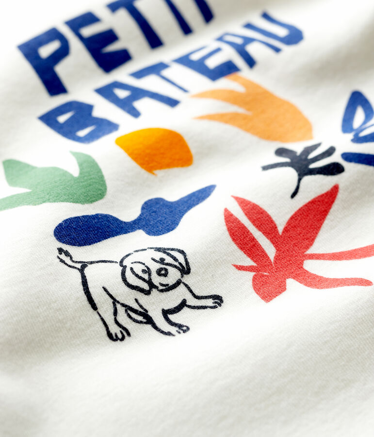 Tee-shirt en coton b&eacute;b&eacute;. blanc MARSHMALLOW