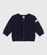 Cardigan bébé en coton épais uni