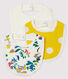 Lot de 3 bavoirs bébé fille en côte