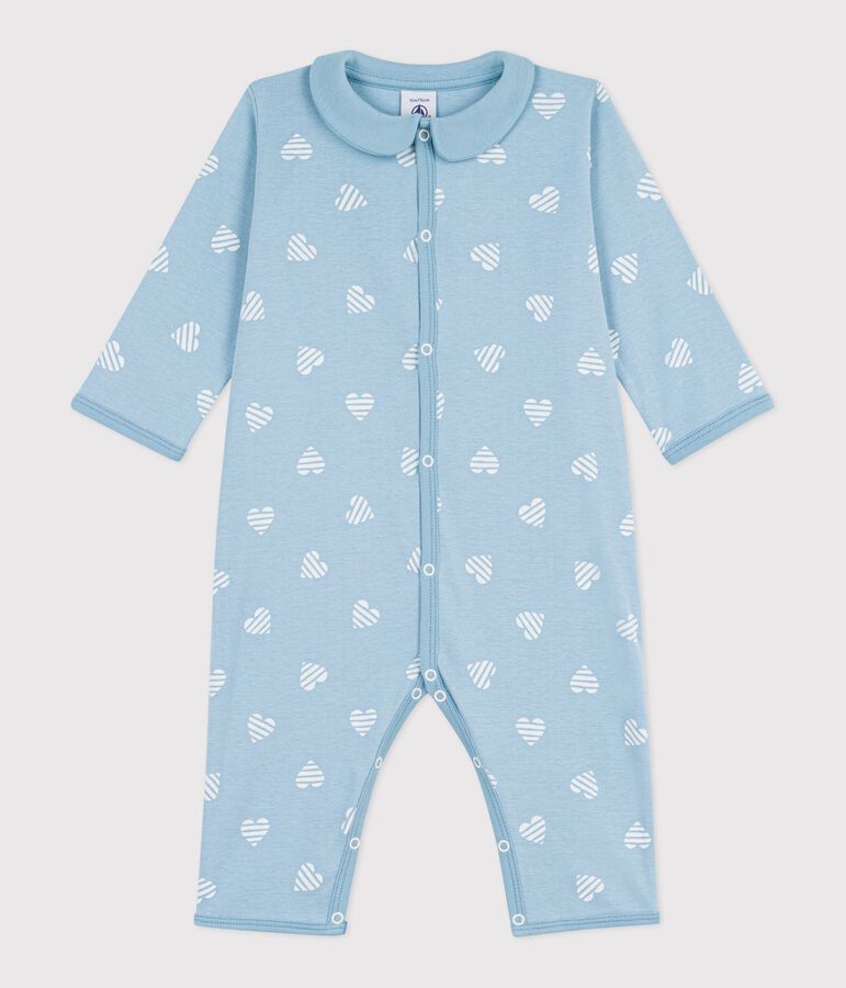 Pyjama b&eacute;b&eacute; en coton sans pieds &agrave; col imprim&eacute; c&oelig;urs MIMI/ ECUME