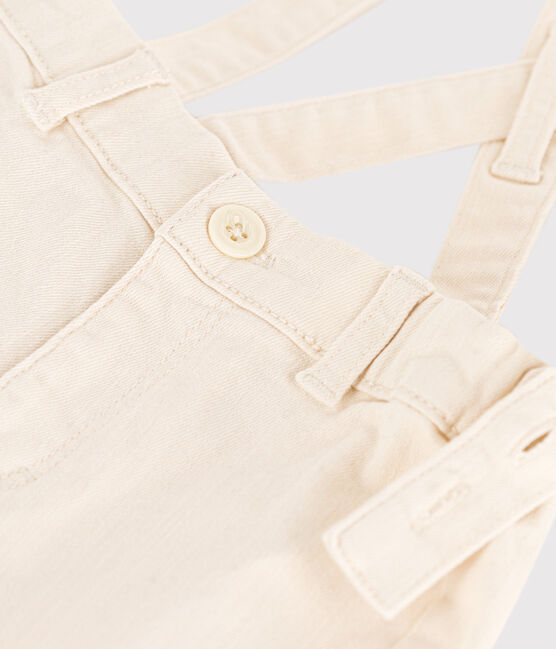 Short à bretelles bébé en denim écru AVALANCHE