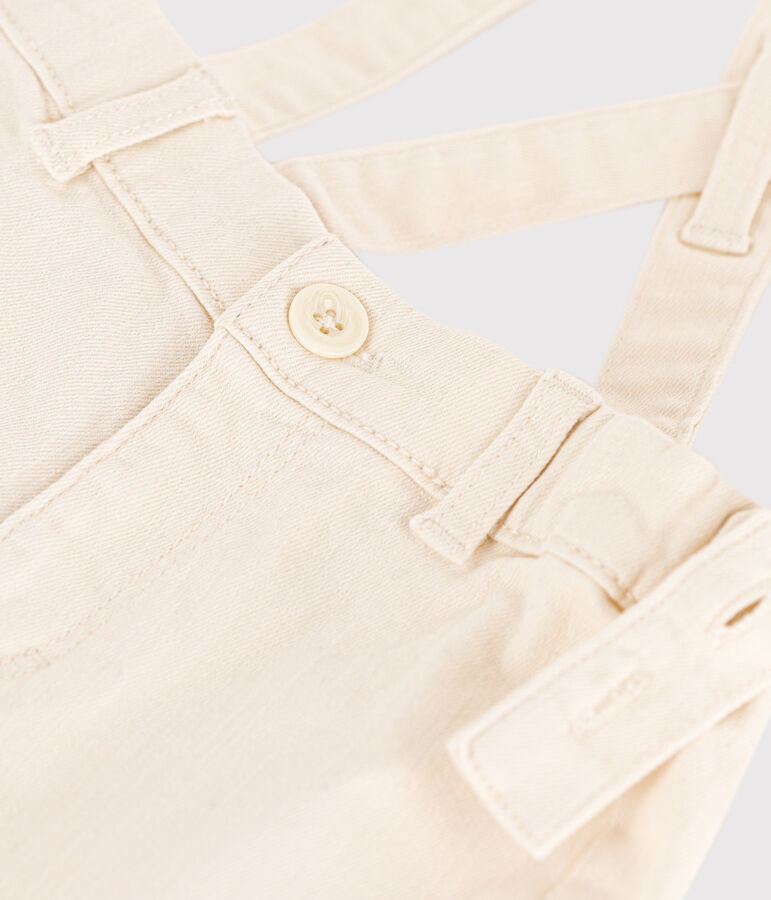 Short &agrave; bretelles b&eacute;b&eacute; en denim &eacute;cru AVALANCHE