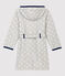 Robe de chambre étoiles en polaire enfant gris BELUGA/blanc ECUME