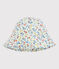 Capeline en popeline enfant fille blanc MARSHMALLOW/blanc MULTICO