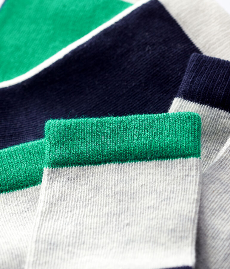 Lot de 3 paires de chaussettes enfant gar&ccedil;on multicouleur